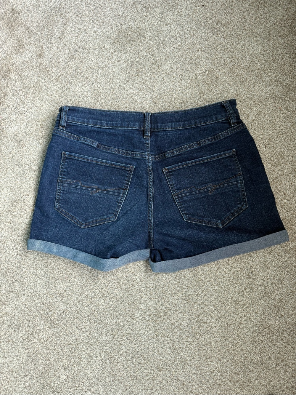 New York & Company Dark Blue Denim Roll-Cuff Women's Shorts size 4/27 - Picture 3 of 3